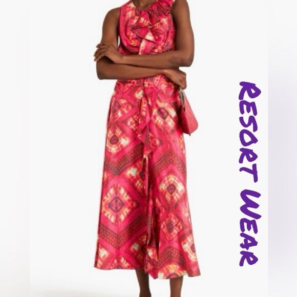 #701 ULLA JOHNSON Silk Front Slit Midi dress